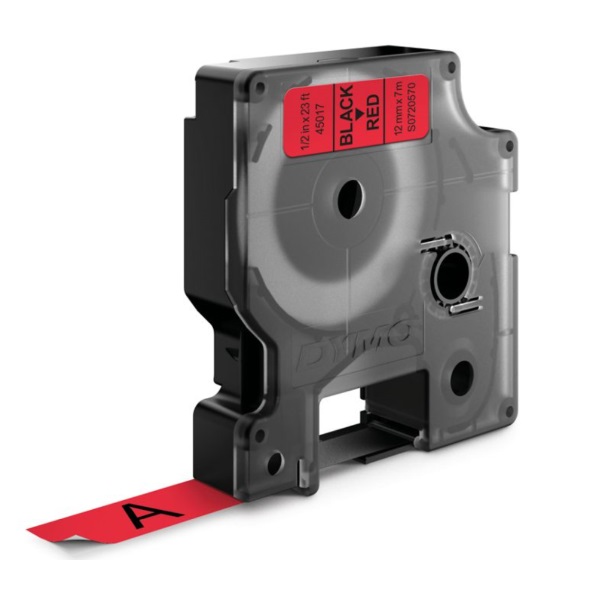 D1 - CINTAS DYMO 12MMX7M NEG/ROJO