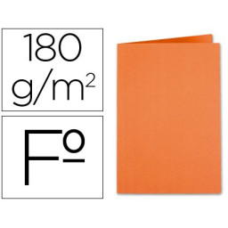 Subcarpeta LIDERPAPEL cartulina FOLIO naranja inte 180gr.