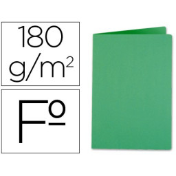(50) Subcarpetas LIDERPAPEL cartulina FOLIO verde 185gr.