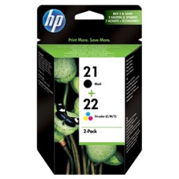 (2) C.t.HP #21 negro + #22 color doble-pack