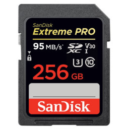 Tarjeta SDHC SANDISK Extreme Pro 256GB UHS-I U3, Class 10/V30  170MB/s