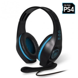 Auriculares SPIRIT OF GAMING Pro-SH5 para PS4 Azul + microf.