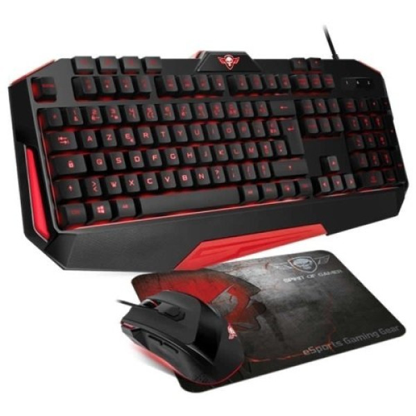 Pack SPIRIT OF GAMER PRO-MK3 teclado PRO-K3 + ratón PRO-M3 + alfombrilla Skull