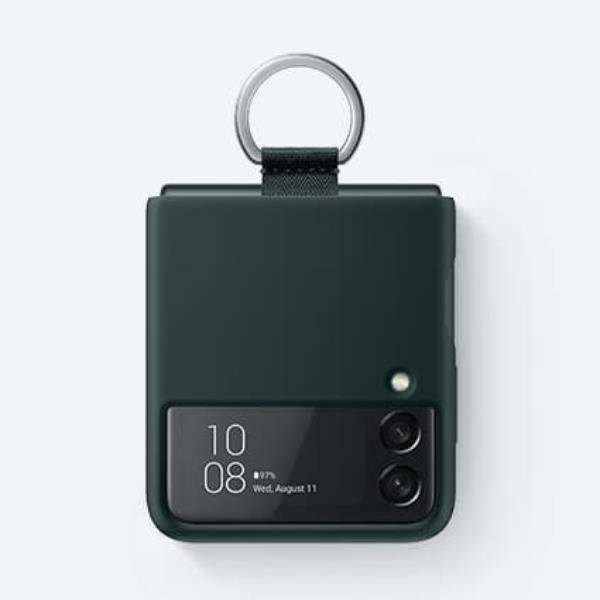 SILIC COVER W/RING Z FLIP3 GREEN