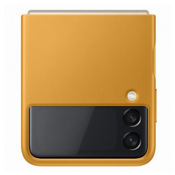 LEATHER COVER Z FLIP 3 MUSTARD LEATHER COVER Z FLIP 3 MUSTARD
