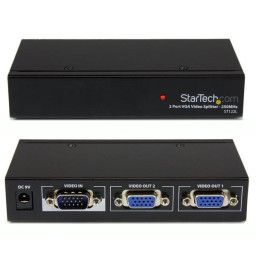 Duplicador divisor de vídeo VGA de 2 puertos 250MHz, resol.hasta 1920x1440, 1pc a 2monitores