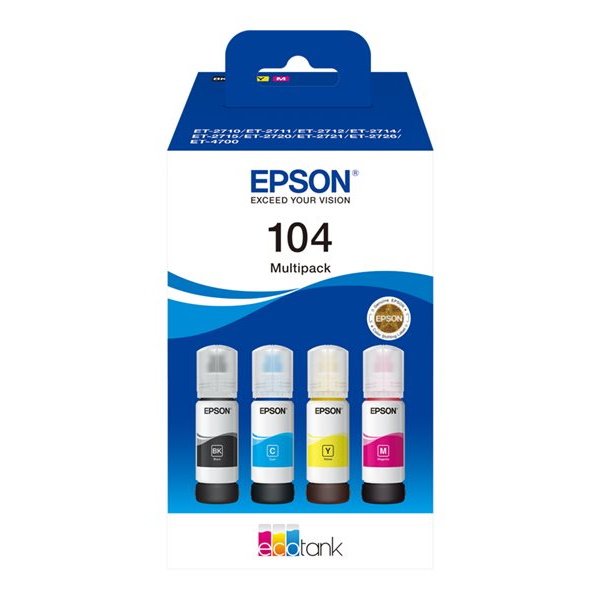 MULTIPACK 4 COLORES 104 ECOTANK