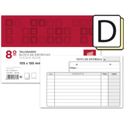 Talonario LIDERPAPEL entregas 8º Espiral original y copia