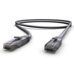 Cable RJ45M/M UTP cat.6 flexible LSZH 0,5m. gris sin apantallar