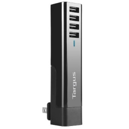 4 WAY USB  AC PLUGSTABLETCHARGER BL