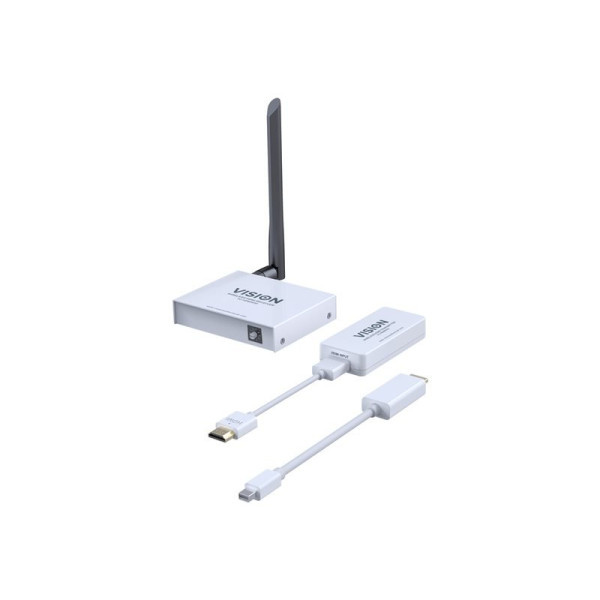 Extensor inalámbrico de señal de vídeo de VISION Blanco, alcance: 30 metros