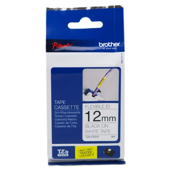 CINTA ROTULADORA B/N FLEXIBLE 12MM