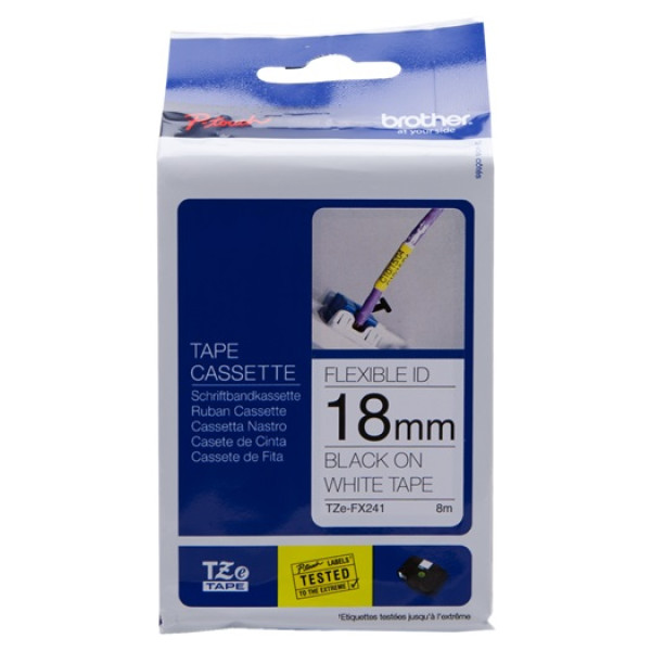 CINTA ROTULADORA B/N FLEXIBLE 18MM