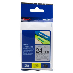 CINTA ROTULADORA PLATA / NEGRO 24