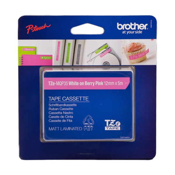 CINTA ROTULADORA MATE ROSA/BLANCO5 CINTA ROTULADORA MATE ROSA/BLANCO5