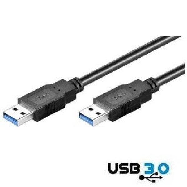 Cable USB 3.0 tipo A Macho - tipo A Macho, 2 mts. negro SuperSpeed 5Gbit/s