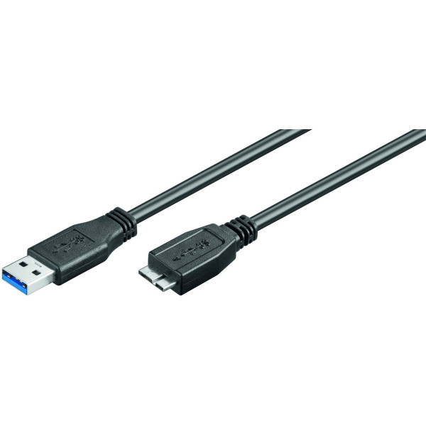 MicroConnect Cable USB a Micro USB 3.0 1m triple shielded, black