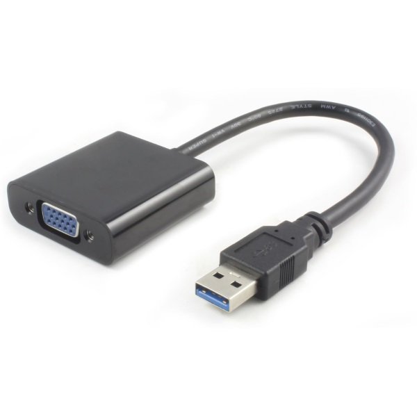 Cable MicroConnect USB3.0 a VGA hembra 20cm negro resol.max.1920x1080p supports Win 7/8/8.1/10