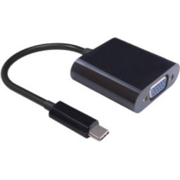 MicroConnect USB - C to VGA Adapter 0.2m Black, Max. 1920x1080p@60Hz