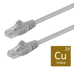 Cable MicroConnect RJ45M/M UTP Cat5e  15m. gris sin apantallar, flexible 4x2xAWG26 CU cobre