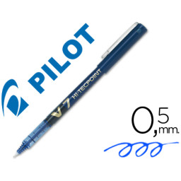 Rotulador punta aguja PILOT V-7 0,7 mm azul punta 0,5mm. Roller ball pen. (BX-V7)