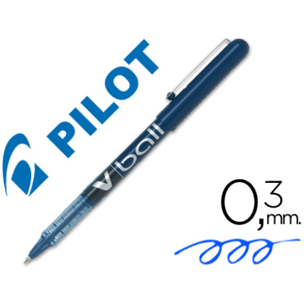 Rotulador tinta líquida PILOT V-BALL 0,5mm azul Punta 0,5mm. Trazo 0,3mm. Roller (BL-VB5) Rotulador tinta líquida PILOT V-BALL 0,5mm azul Punta 0,5mm. Trazo 0,3mm. Roller (BL-VB5)