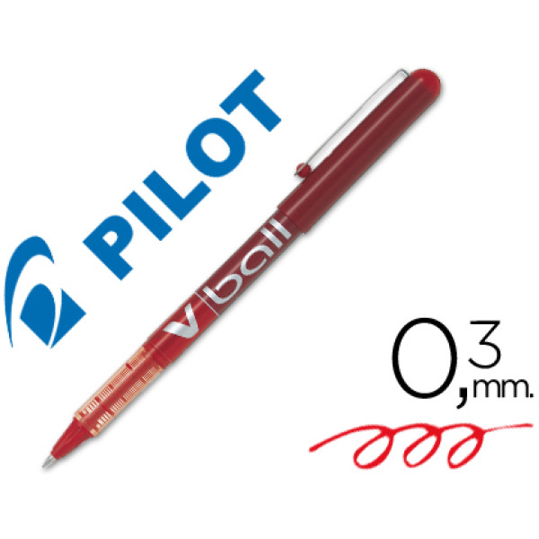 Rotulador tinta líquida PILOT V-BALL 0,5mm rojo Punta 0,5mm. Trazo 0,3mm. Roller (BL-VB5) Rotulador tinta líquida PILOT V-BALL 0,5mm rojo Punta 0,5mm. Trazo 0,3mm. Roller (BL-VB5)