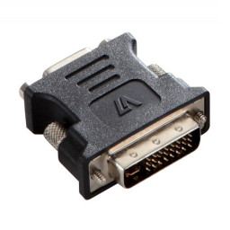 Adaptador vídeo V7 - DVI-I Macho - HD15 VGA Hembra negro (adaptador compacto)