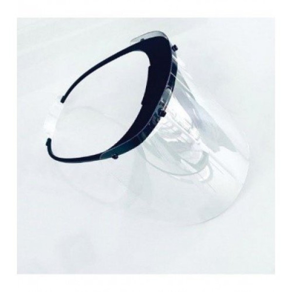 Visera de protección Premium atención al cliente 36x25cm, cierre foam ajustable y forma curva Visera de protección Premium atención al cliente 36x25cm, cierre foam ajustable y forma curva