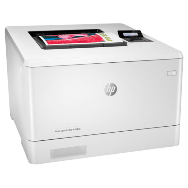 Impr.HP Color Ljet Pro M454dn A4 27/27pm, 600pp, 250+50h, Duplex, USB/Eth