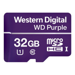Tarjeta microSDHC WD Purple 64GB UHS-I U1, Class 10  hasta 80MB/s