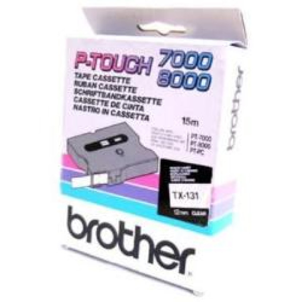 CINTA ROTULADORA TRANSP/NEGRO 12MM