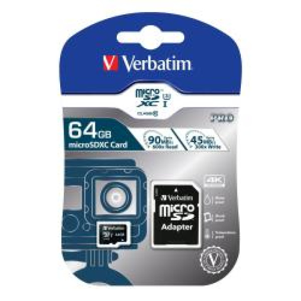 VERBATIM PRO MICROSDXC U3 64GB VERBATIM PRO MICROSDXC U3 64GB