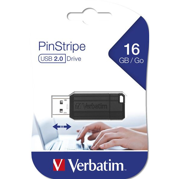 16GB USB STORENGO PINSTRIPE NEGRO