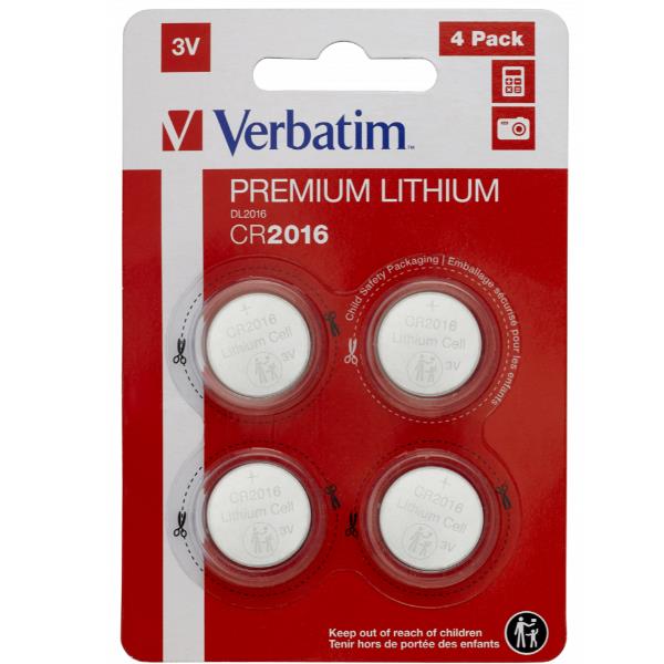 LITHIUM BATTERY CR2016 3V 4 PACK